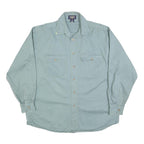 BOATYARD BASICS Mens Blue Cotton Casual Shirt L Lightweight Button-Up Pocket