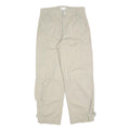 H&M Womens Cotton Blend Beige Regular Fit Cargo Trousers W30 L30 Casual Utility