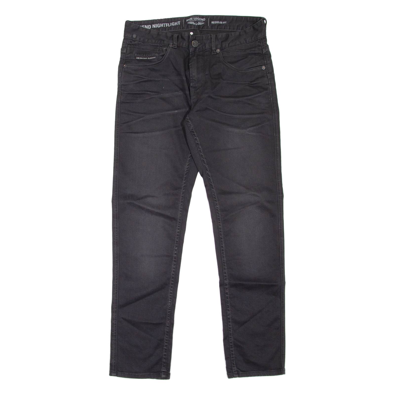 PME LEGEND Nightflight Mens Jeans Black Regular Straight W31 L30