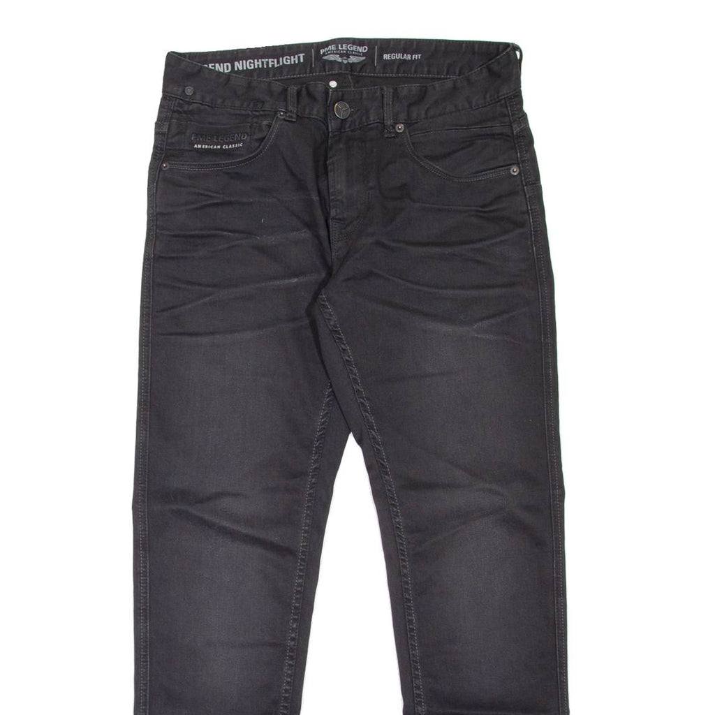 PME LEGEND Nightflight Mens Jeans Black Regular Straight W31 L30