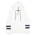 NAUTICA Womens White & Navy Hoodie S Cotton Blend Casual Hooded Sweatshirt