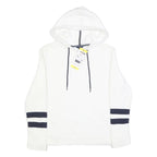 NAUTICA Womens White & Navy Hoodie S Cotton Blend Casual Hooded Sweatshirt