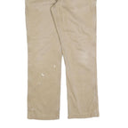 CARHARTT Mens Cotton Blend Beige Relaxed Straight Trousers W32 L32 Workwear