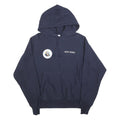 CHAMPION REVERSE WEAVE Mens Navy Hack Squad Pullover Hoodie S Cotton Blend