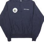 CHAMPION REVERSE WEAVE Mens Navy Hack Squad Pullover Hoodie S Cotton Blend