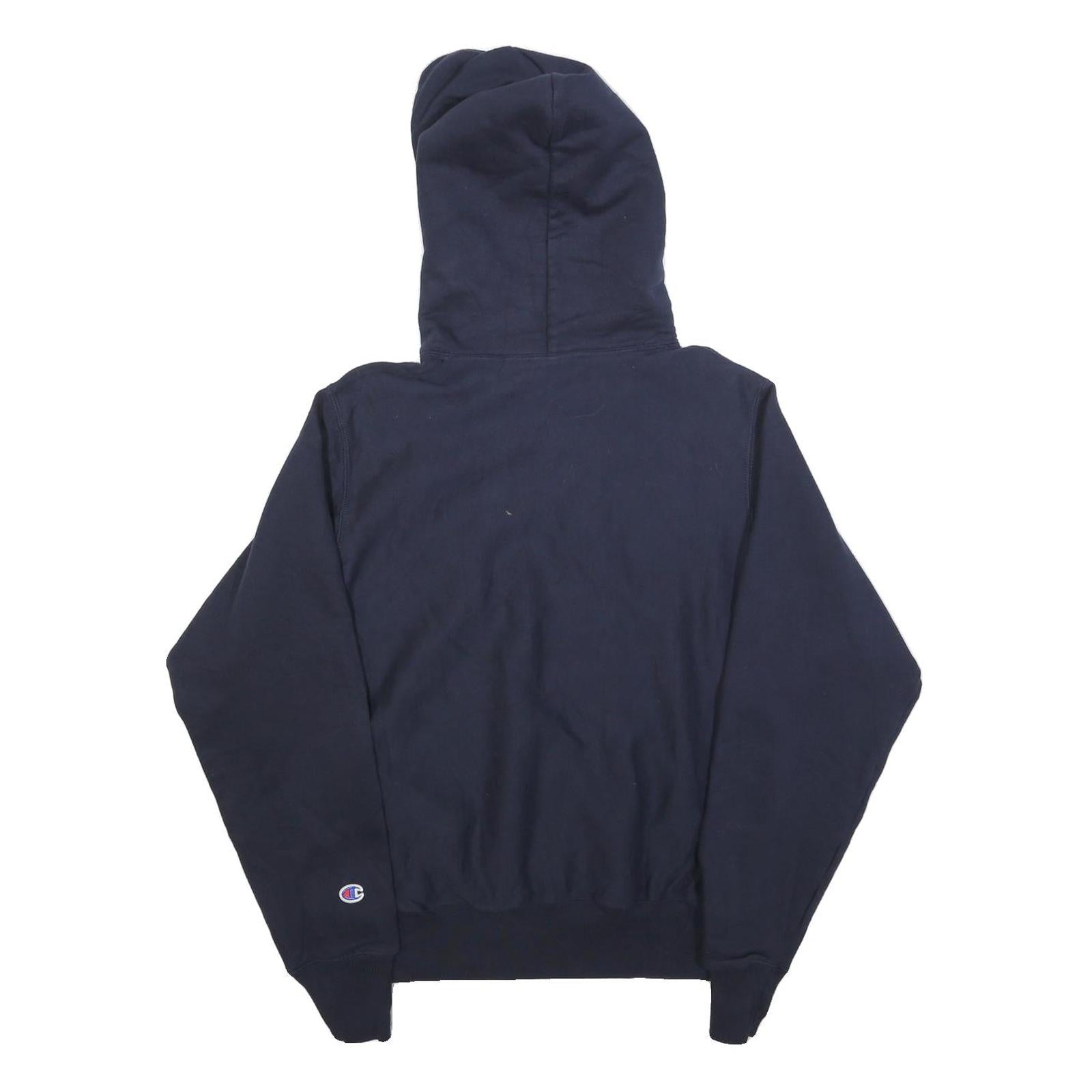 CHAMPION REVERSE WEAVE Mens Navy Hack Squad Pullover Hoodie S Cotton Blend