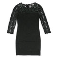 PHASE EIGHT Womens Black Bodycon Jersey Floral Lace 3/4 Sleeve Short Dress UK 12