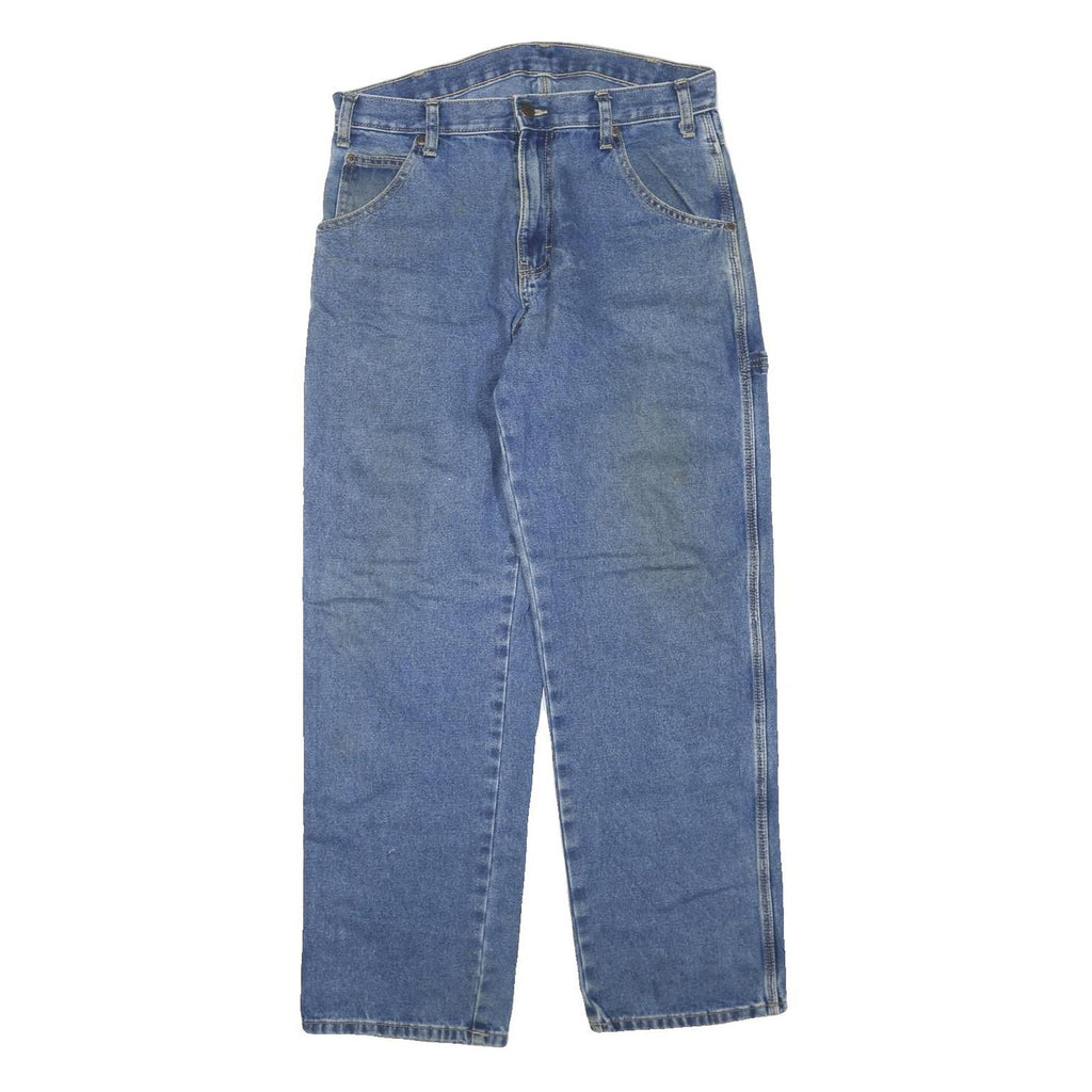 DICKIES Womens Blue Regular Fit Straight Leg Denim Jeans W32 L30 Workwear