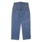 DICKIES Womens Blue Regular Fit Straight Leg Denim Jeans W32 L30 Workwear