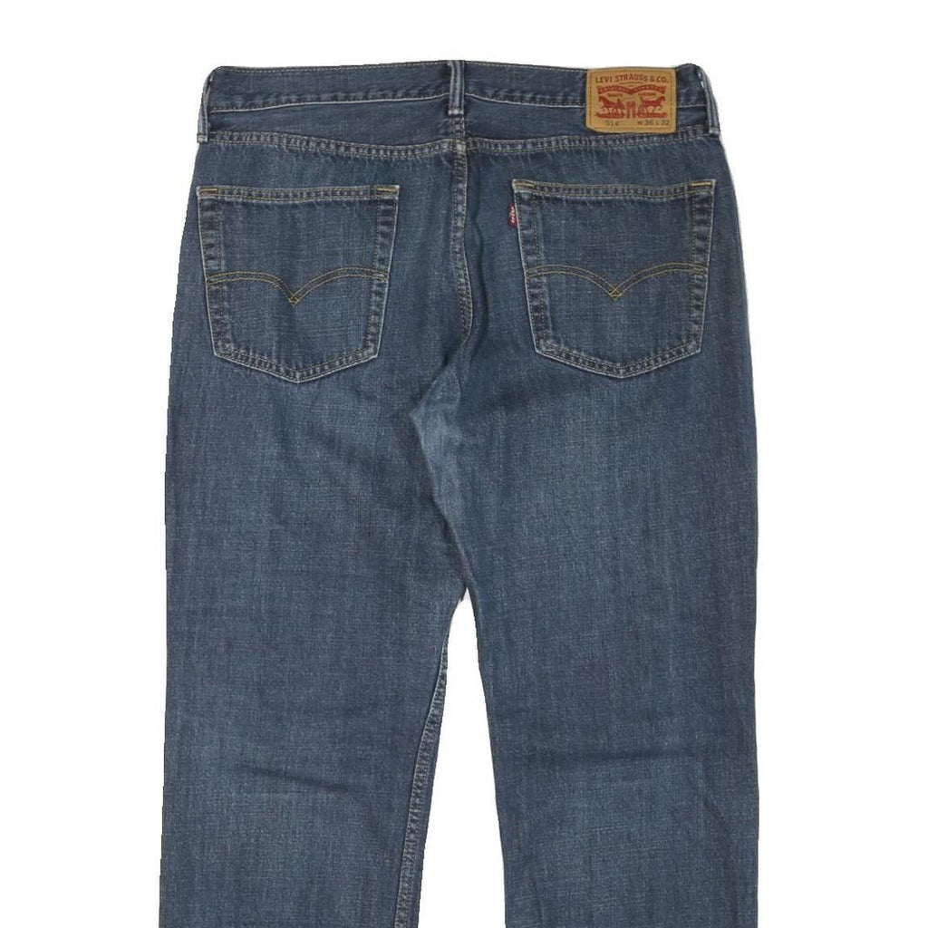 LEVI'S 514 Mens Jeans Blue Classic Straight Denim Medium W36 L30 Button Cotton