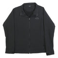 KAPPA Womens Black Polyester Blend Zip Jacket L Plain Lightweight Sportswear