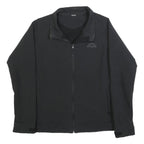 KAPPA Womens Black Polyester Blend Zip Jacket L Plain Lightweight Sportswear