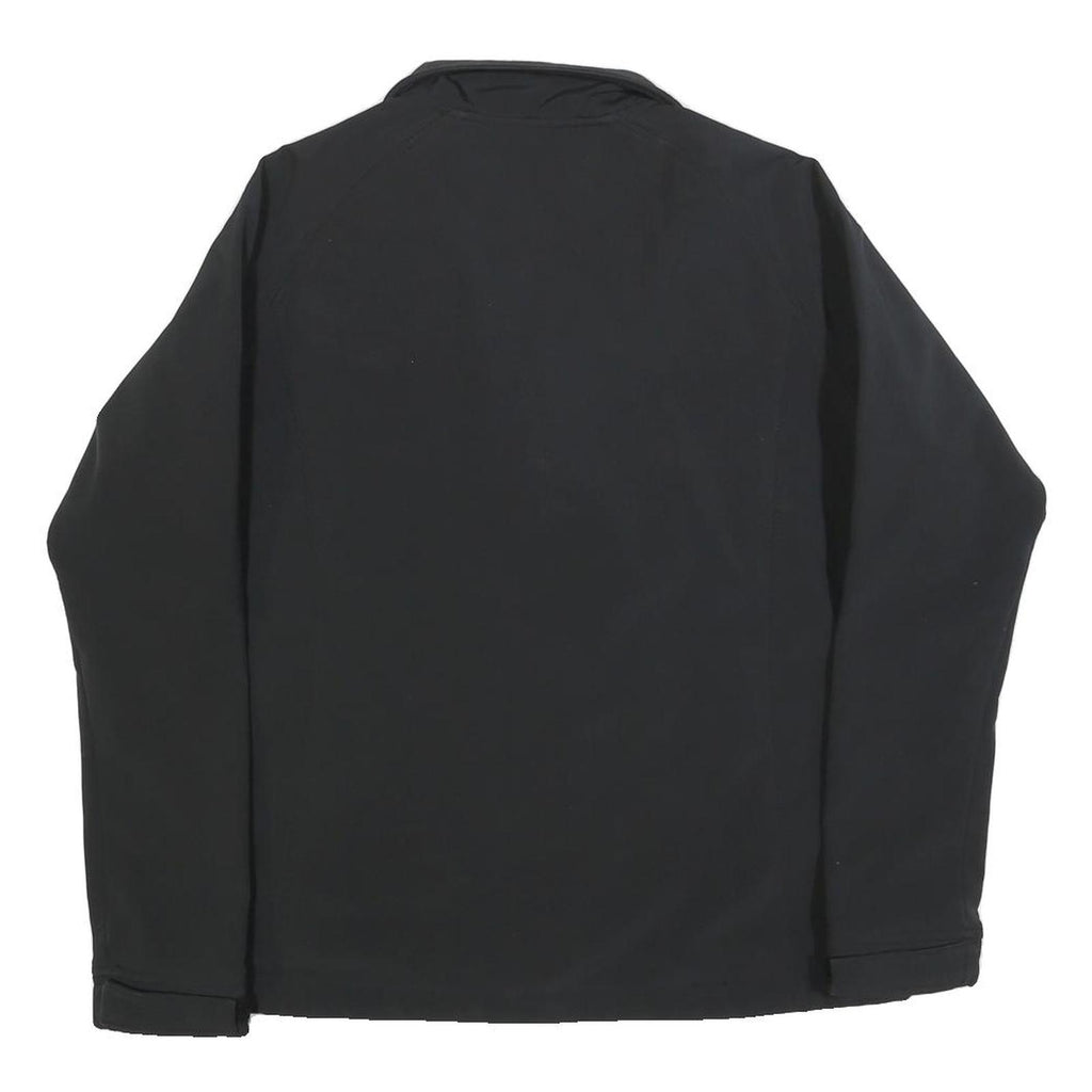 KAPPA Womens Black Polyester Blend Zip Jacket L Plain Lightweight Sportswear