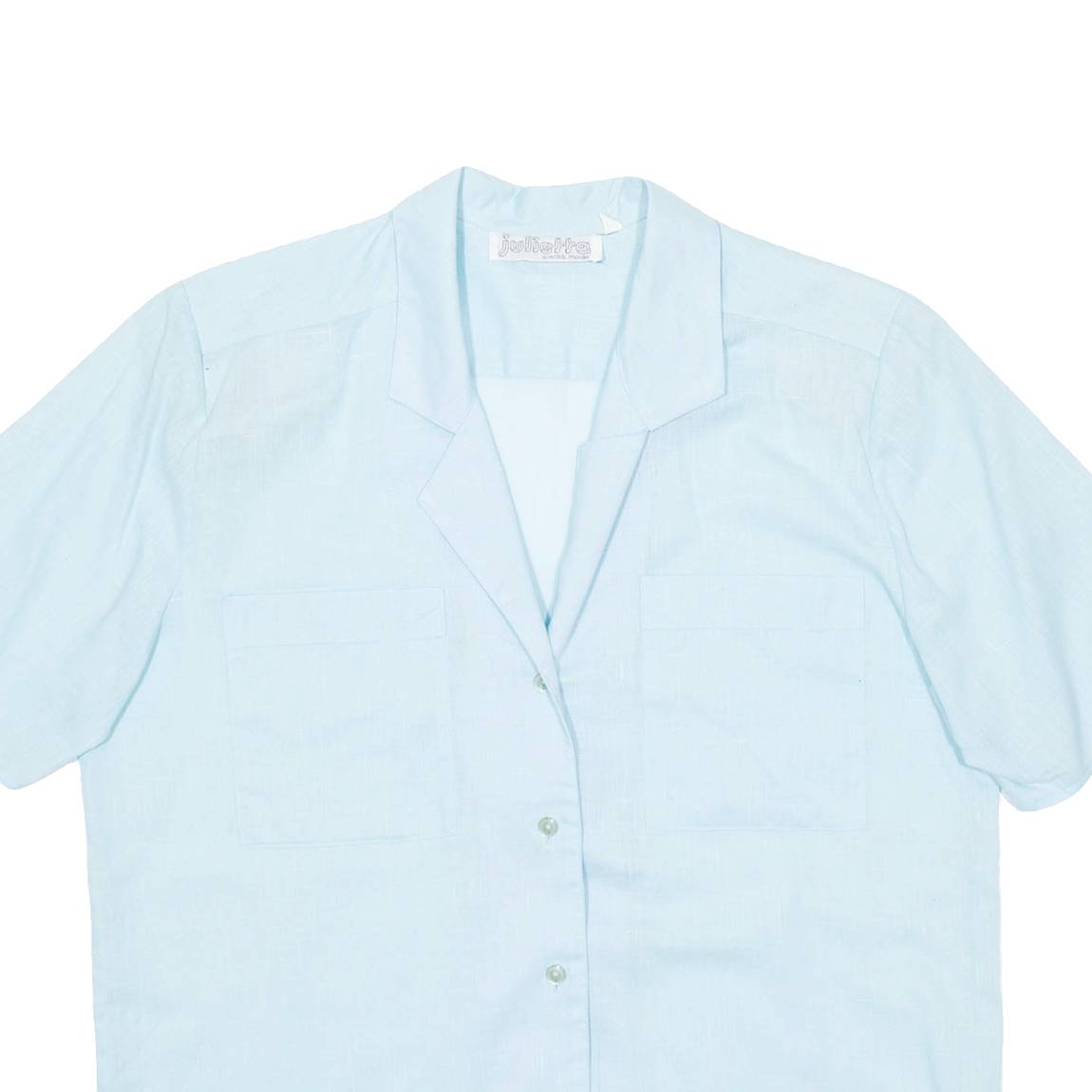 JULIETTA Womens Shirt Blue Collared M