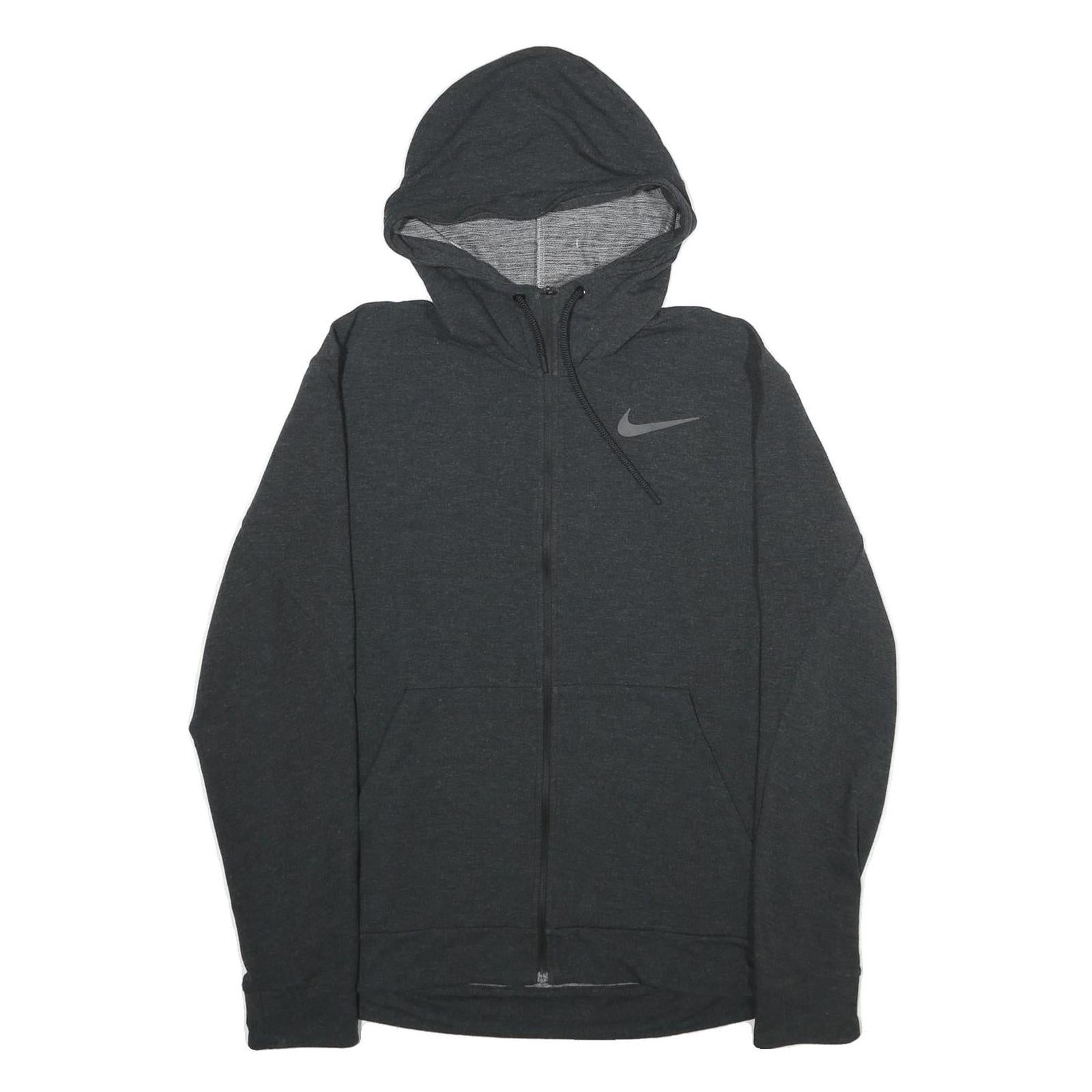 NIKE Mens Black Hoodie Full Zip M Athletic Sportswear Lightweight Sweatshirt
