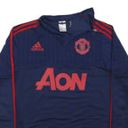 ADIDAS 15/16 Manchester United 1/4 Zip Training Top Mens Blue Track Jacket S