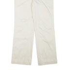 TOMMY HILFIGER Womens White Regular Fit Straight Leg Trousers W33 L28 Cotton