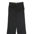 DICKIES Mens Polyester Blend Black Classic Straight Trousers W28 L32 Workwear