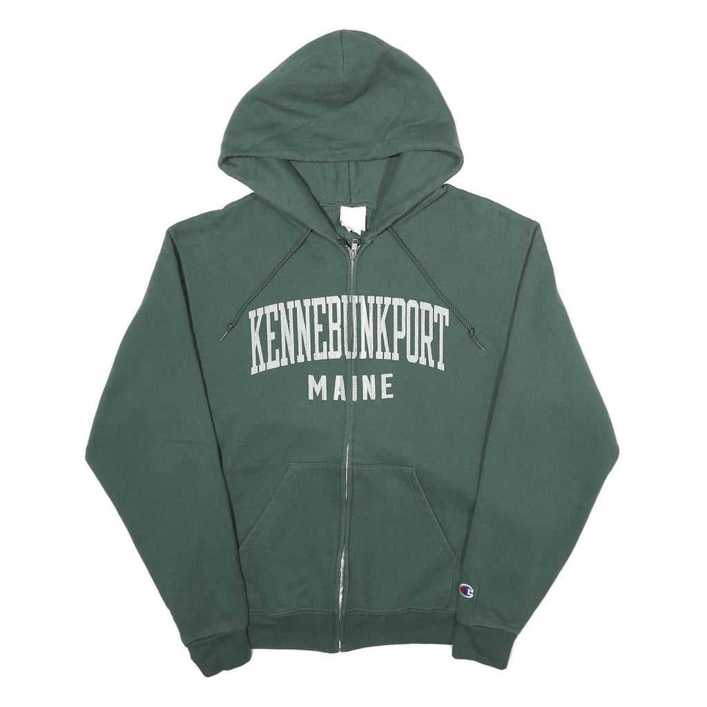 CHAMPION Mens Green Kennebunkport Maine Full Zip Hoodie M Cotton Blend