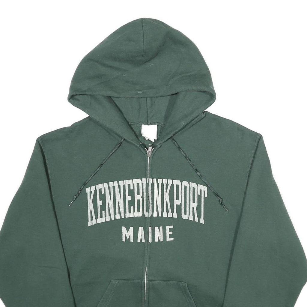 CHAMPION Mens Green Kennebunkport Maine Full Zip Hoodie M Cotton Blend