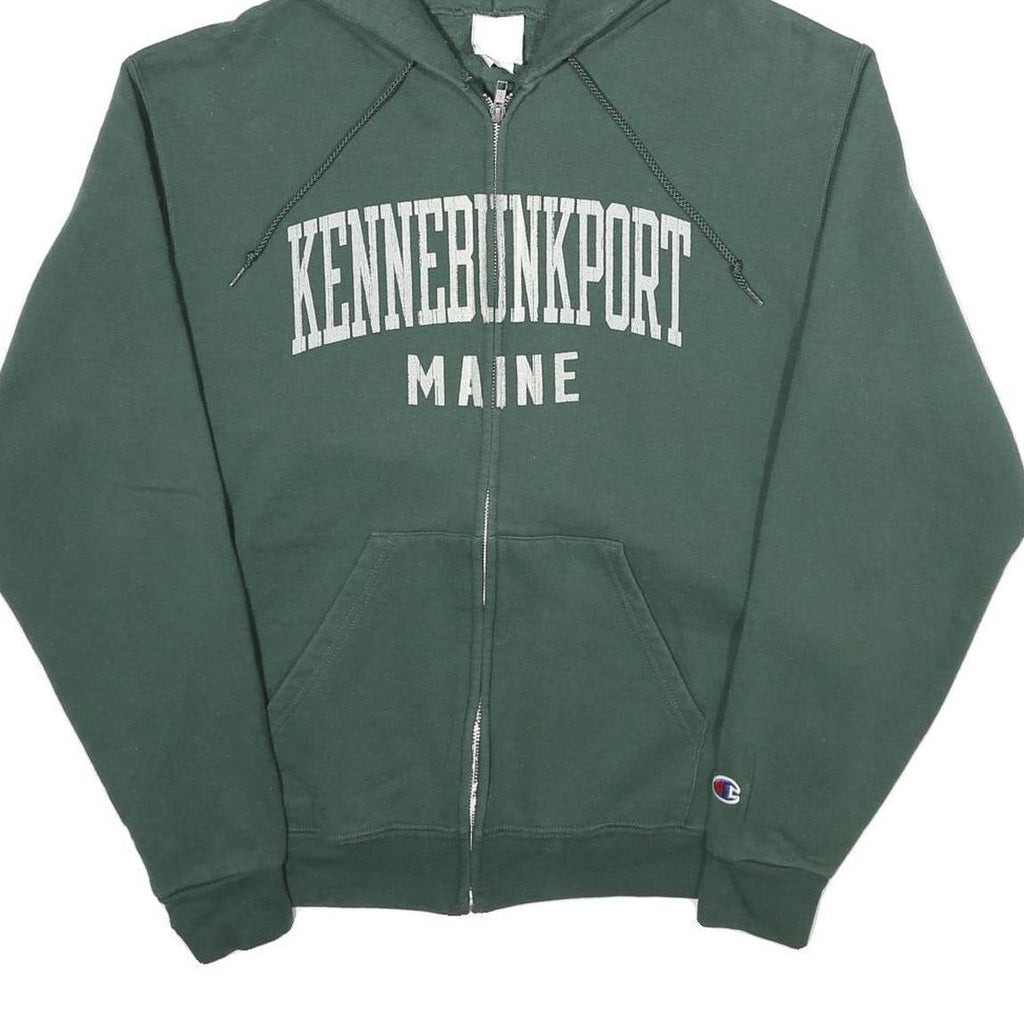 CHAMPION Mens Green Kennebunkport Maine Full Zip Hoodie M Cotton Blend