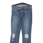J BRAND Womens Blue Denim Regular Skinny Jeans W28 L26 Distressed Frayed Hem