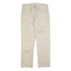 LEVI'S Mens Regular Fit Beige Cotton Blend Trousers W32 L30 Classic Zip Pocket