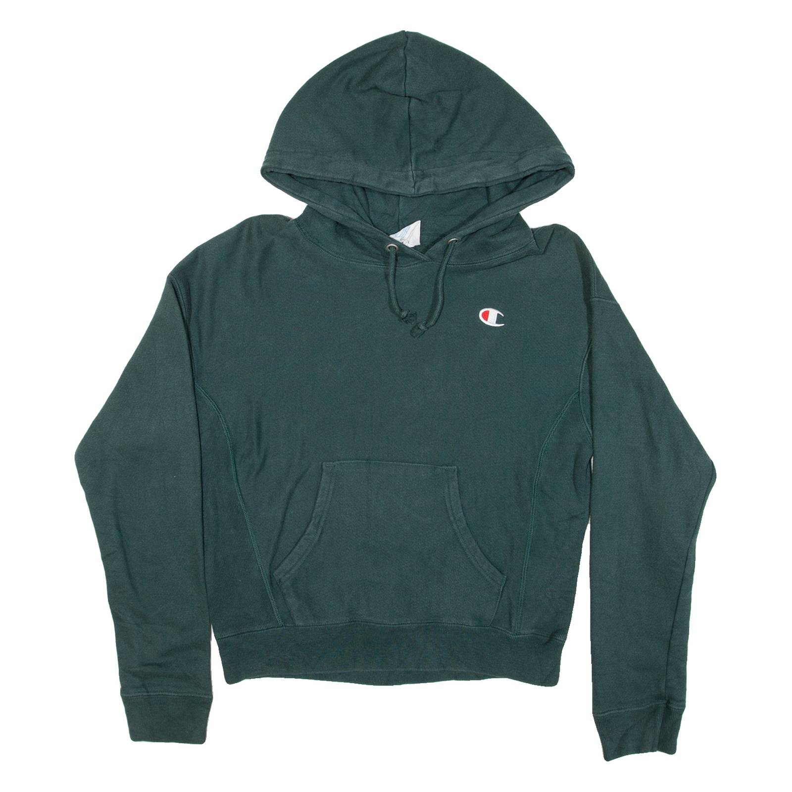 CHAMPION Womens Green Hoodie XS