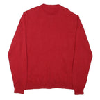 CHAPS Mens Red Plain Crew Neck Basic Knit 2XL Cotton Blend Jumper Comfortable
