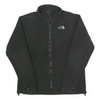 THE NORTH FACE Womens Black Zip Jacket L Polyester Blend Plain Outdoor Casual