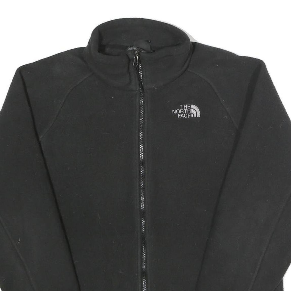 THE NORTH FACE Womens Black Zip Jacket L Polyester Blend Plain Outdoor Casual