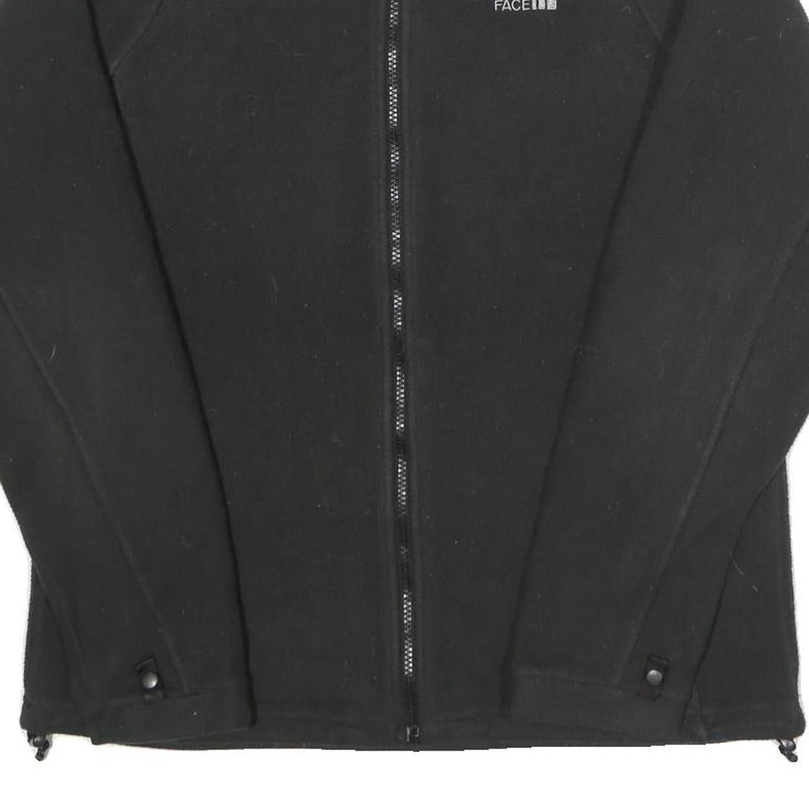 THE NORTH FACE Womens Black Zip Jacket L Polyester Blend Plain Outdoor Casual