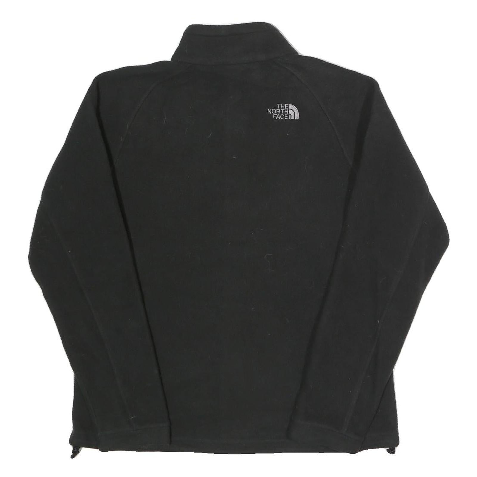 THE NORTH FACE Womens Black Zip Jacket L Polyester Blend Plain Outdoor Casual