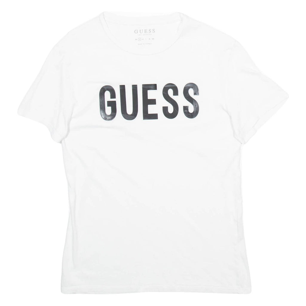 GUESS Mens T-Shirt White S