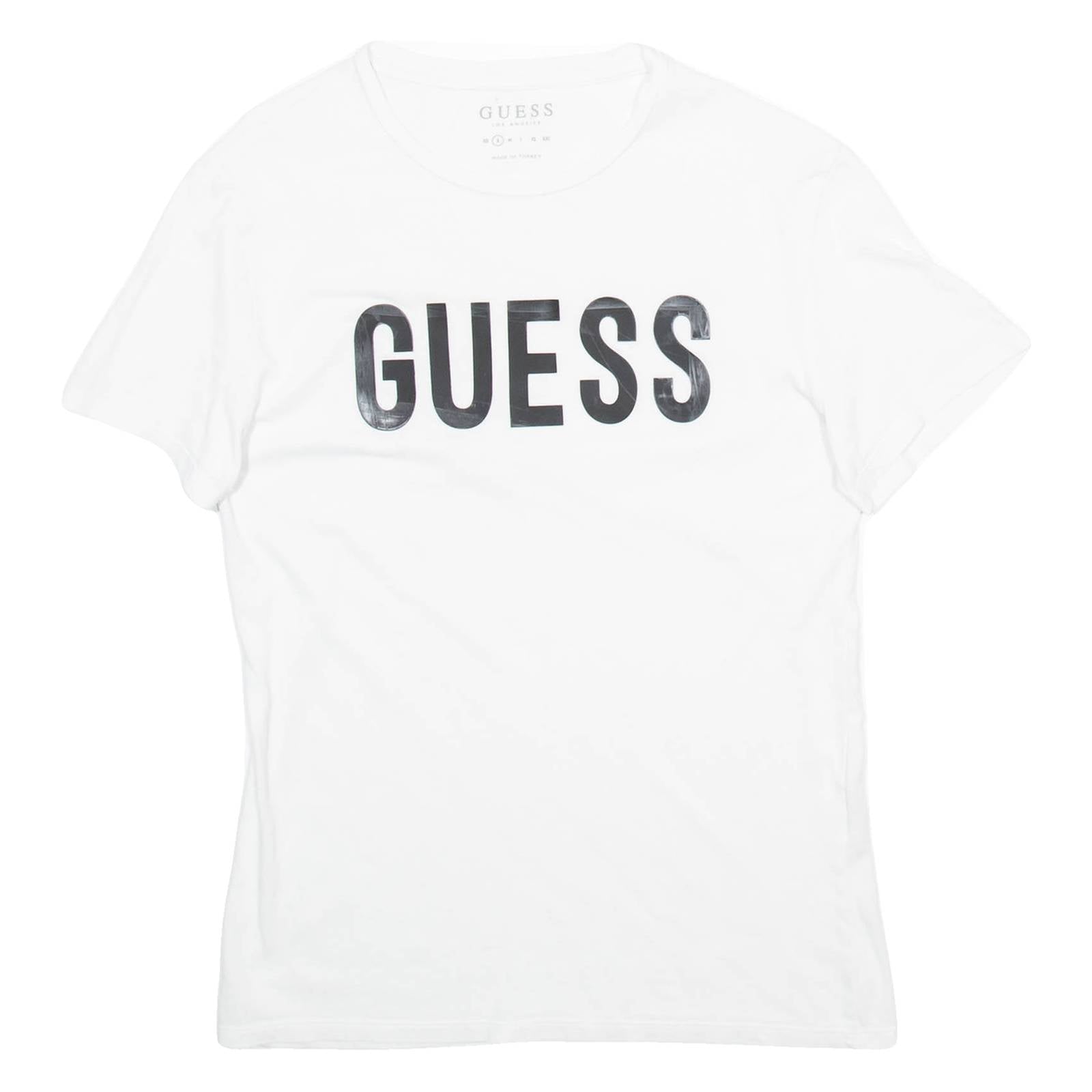 GUESS Mens T-Shirt White S