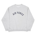 Mens Grey Sweatshirt Air Force Crew Neck L Cotton Blend Casual Pullover