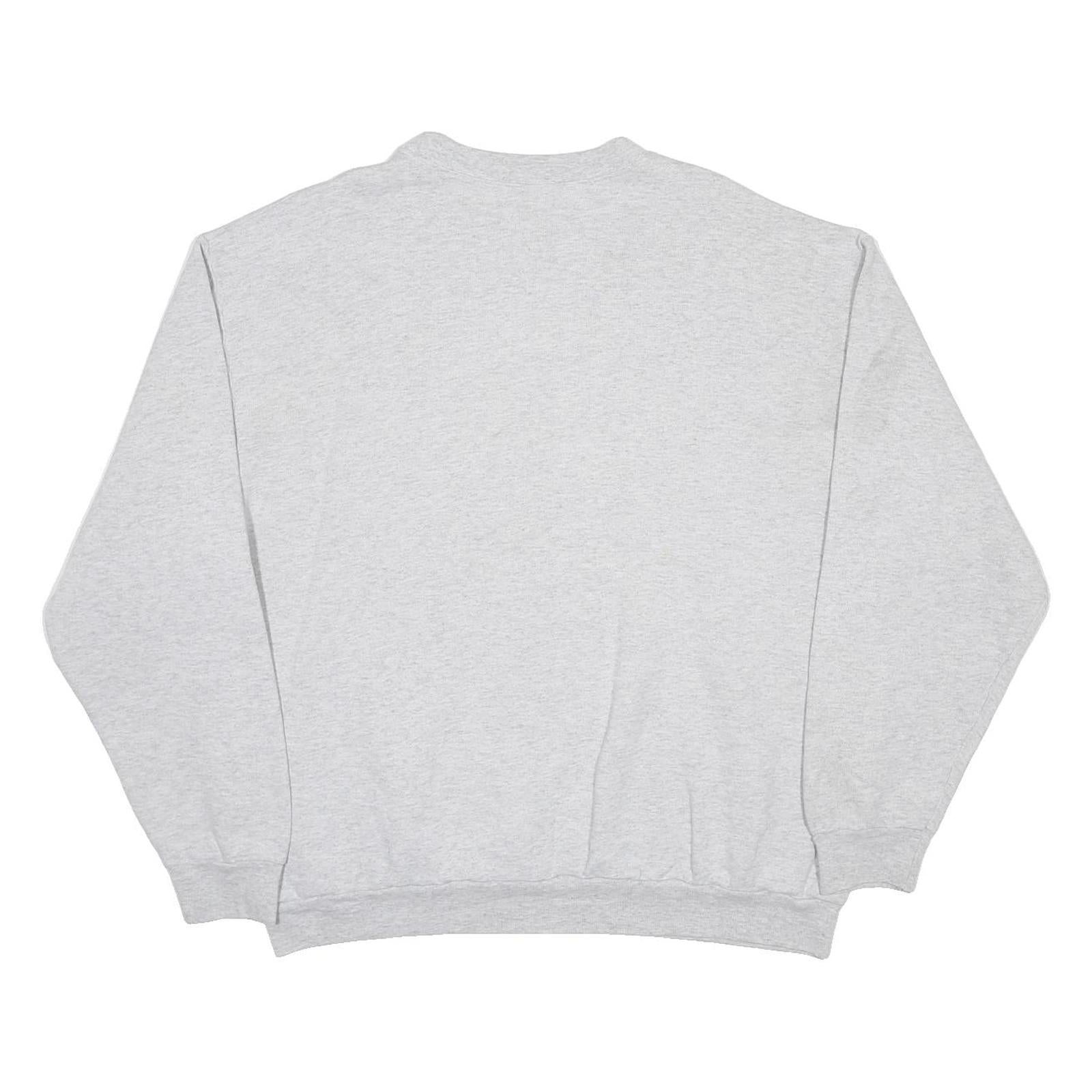 Mens Grey Sweatshirt Air Force Crew Neck L Cotton Blend Casual Pullover
