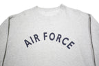Mens Grey Sweatshirt Air Force Crew Neck L Cotton Blend Casual Pullover
