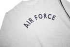 Mens Grey Sweatshirt Air Force Crew Neck L Cotton Blend Casual Pullover