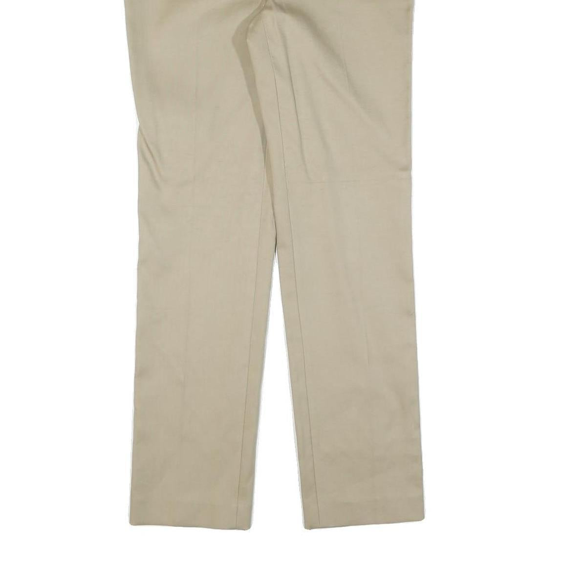 MICHAEL KORS Womens Cotton Beige Slim Straight Trousers W28 L28 Smart Casual