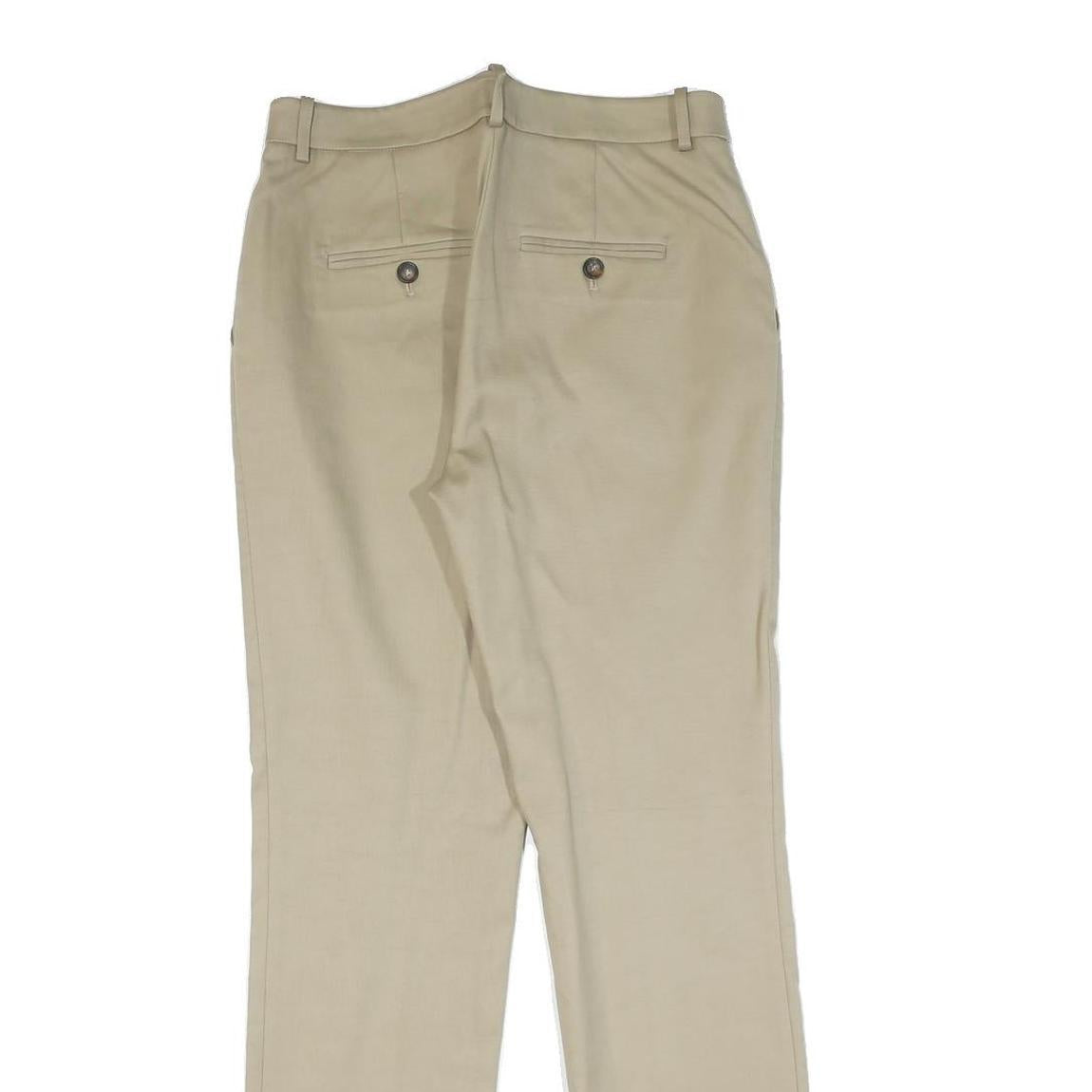 MICHAEL KORS Womens Cotton Beige Slim Straight Trousers W28 L28 Smart Casual