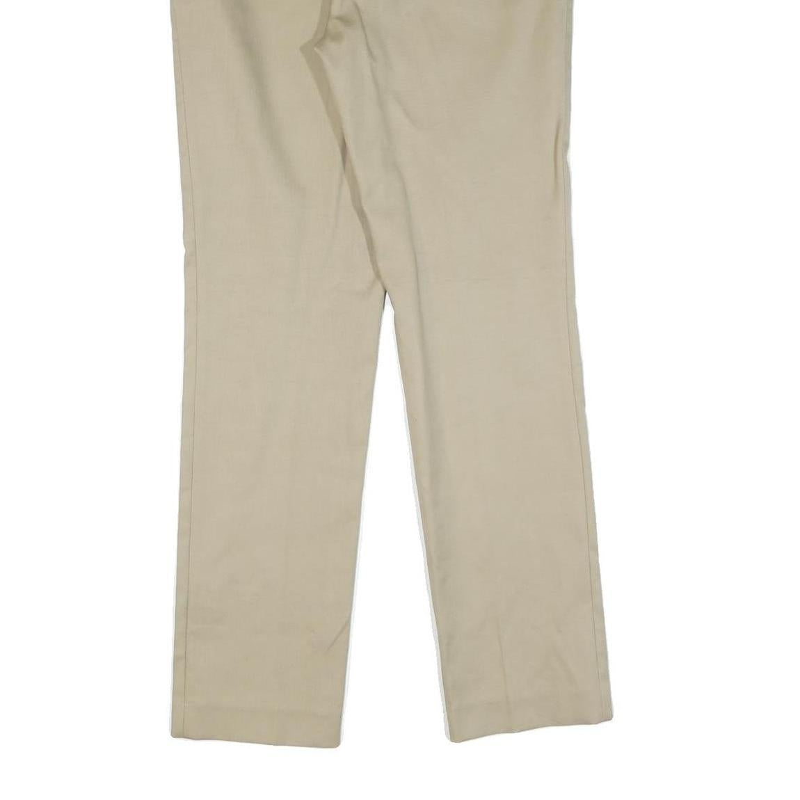 MICHAEL KORS Womens Cotton Beige Slim Straight Trousers W28 L28 Smart Casual