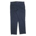 DICKIES Mens Regular Fit Navy Blue Cotton Blend Straight Trousers W31 L30