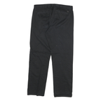 CALVIN KLEIN Womens Cotton Blend Black Slim Straight Trousers W29 L26 Stylish