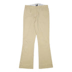 DOLCE & GABBANA Womens Cotton Blend Beige Regular Flared Trousers W26 L28