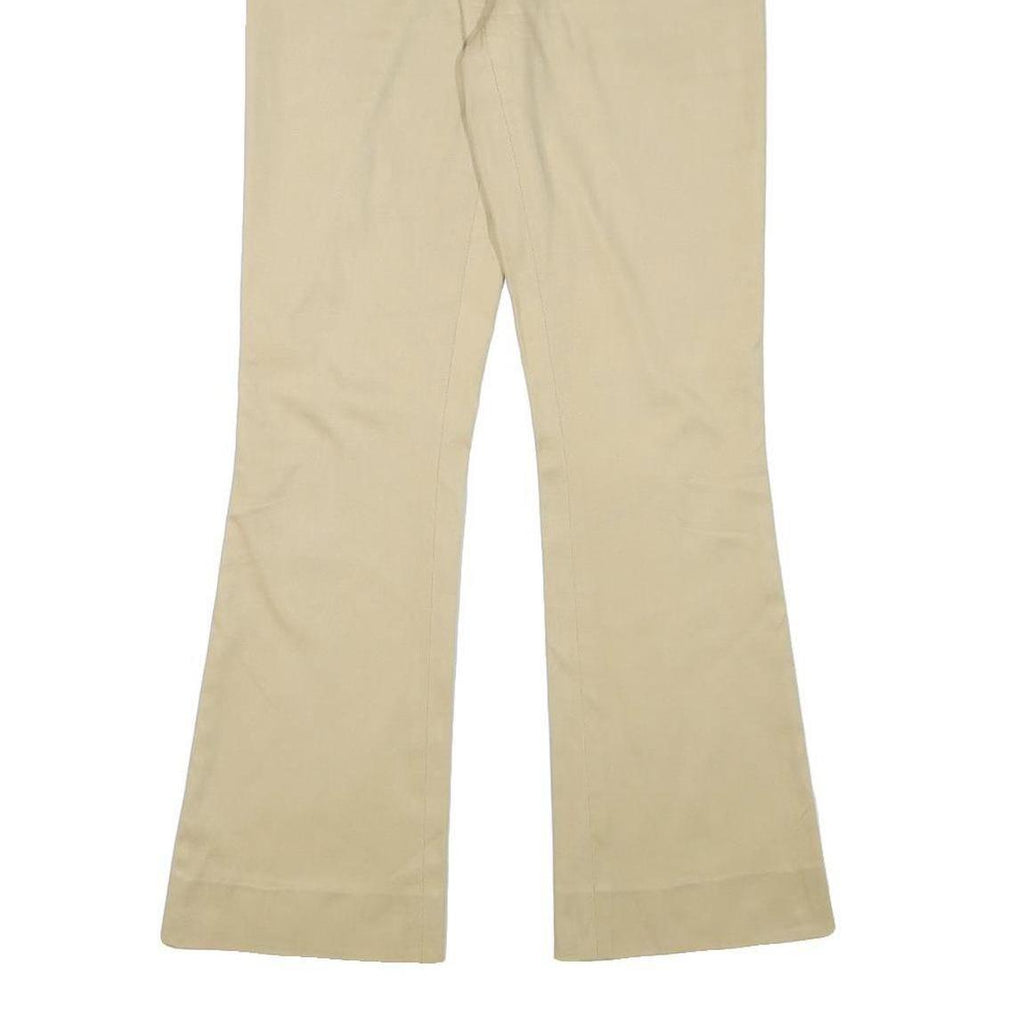 DOLCE & GABBANA Womens Cotton Blend Beige Regular Flared Trousers W26 L28