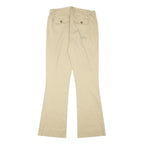 DOLCE & GABBANA Womens Cotton Blend Beige Regular Flared Trousers W26 L28