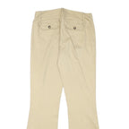 DOLCE & GABBANA Womens Cotton Blend Beige Regular Flared Trousers W26 L28