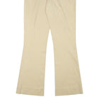 DOLCE & GABBANA Womens Cotton Blend Beige Regular Flared Trousers W26 L28