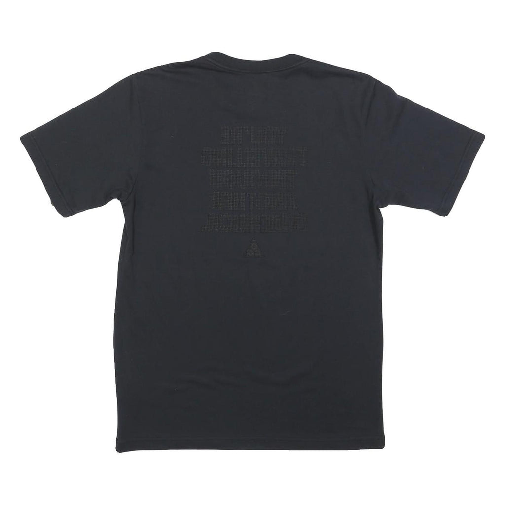NIKE Mens Black Graphic T-Shirt M Short Sleeve Crew Neck Cotton Blend Casual